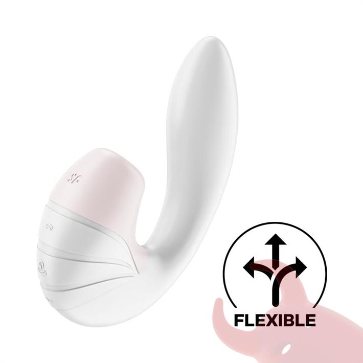 Supernova white succionador de clitoris con estimulacion de punto G y carga USB