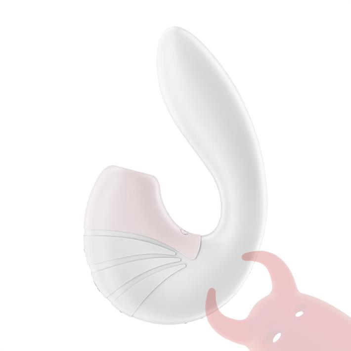 Supernova white succionador de clitoris con estimulacion de punto G y carga USB
