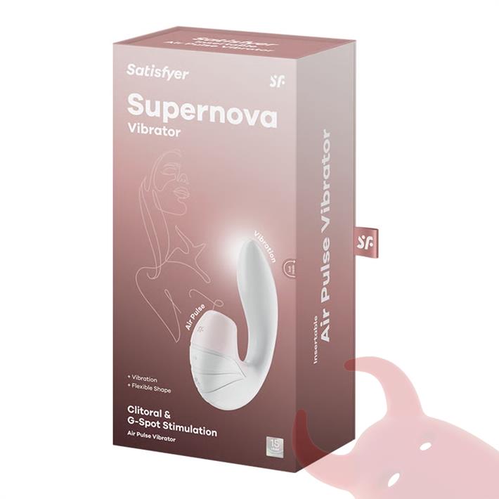 Supernova white succionador de clitoris con estimulacion de punto G y carga USB