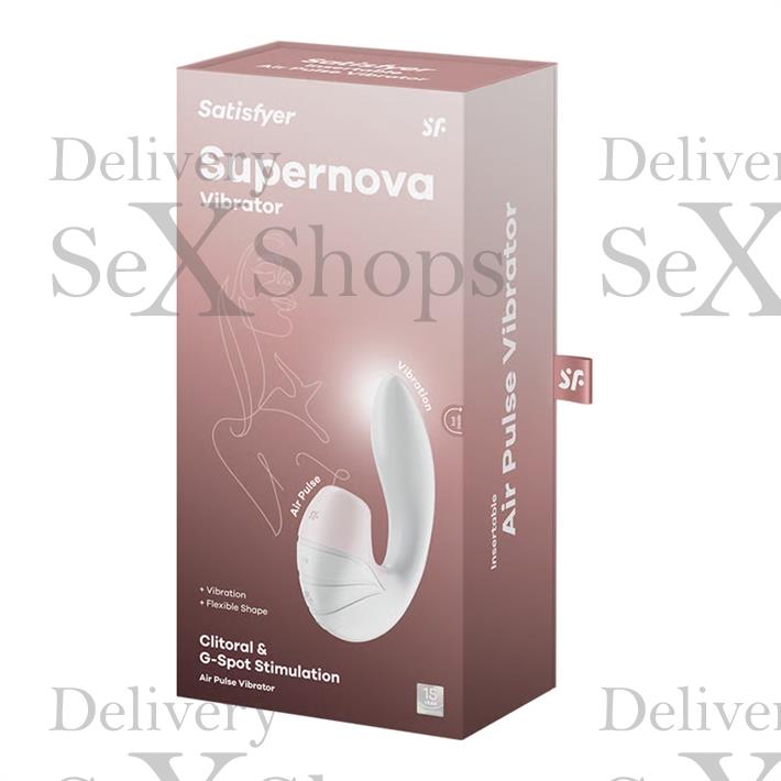 Supernova white succionador de clitoris con estimulacion de punto G y carga USB