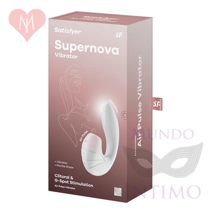Supernova white succionador de clitoris con estimulacion de punto G y carga USB