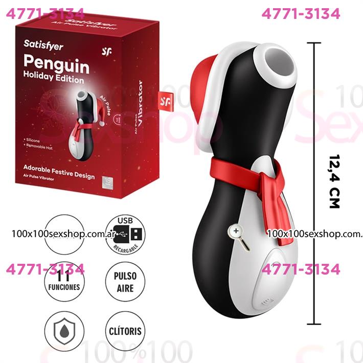Cód: CA SS-SA-9945 - Satisfyer Pro penguin succionador clitorial edicion navideña - $ 122000