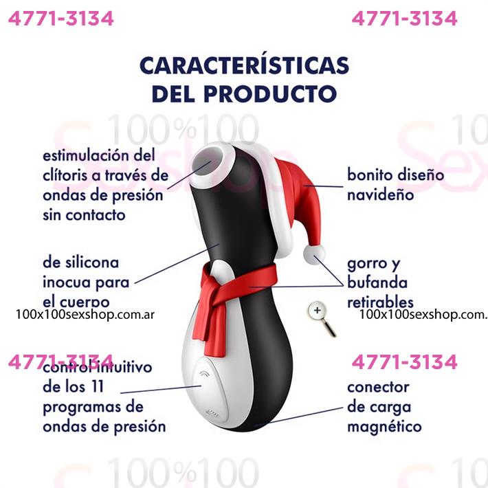 Satisfyer Pro penguin succionador clitorial edicion navideña