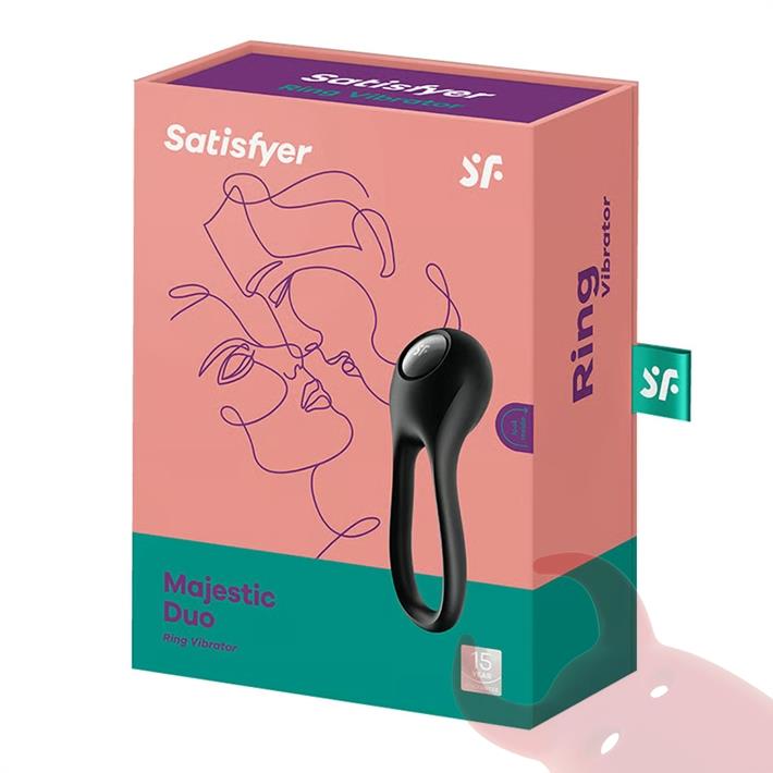 Majestic Duo Anillo para el pene de silicona innovador y flexible