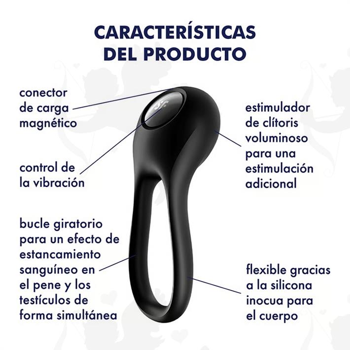 Majestic Duo Anillo para el pene de silicona innovador y flexible