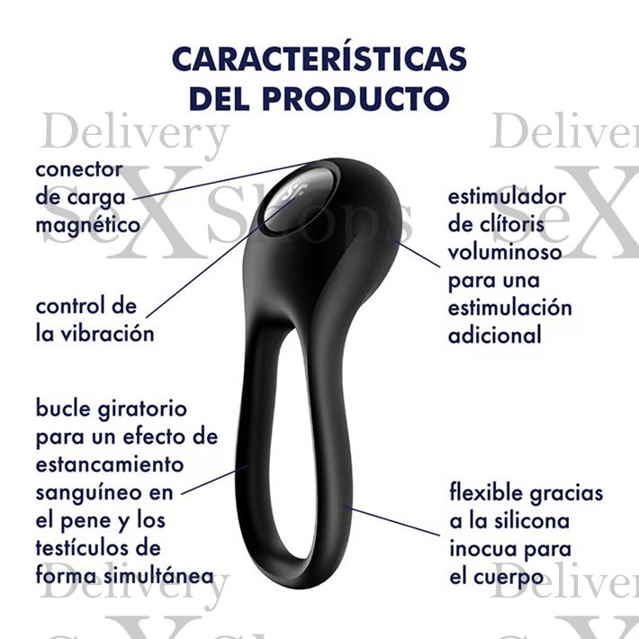 Majestic Duo Anillo para el pene de silicona innovador y flexible