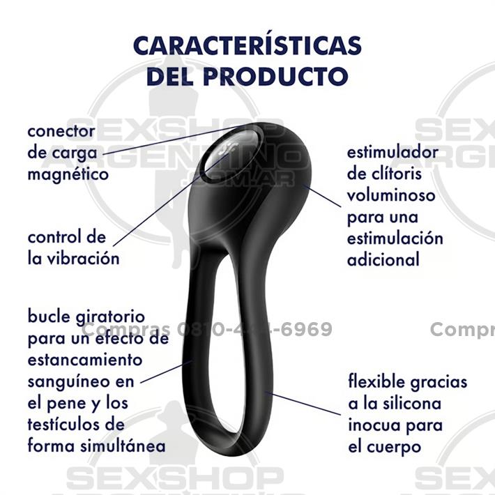 Majestic Duo Anillo para el pene de silicona innovador y flexible