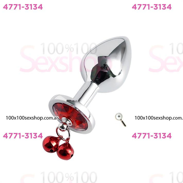 Centaurus Rojo S: Plug Anal Small con Cascabeles