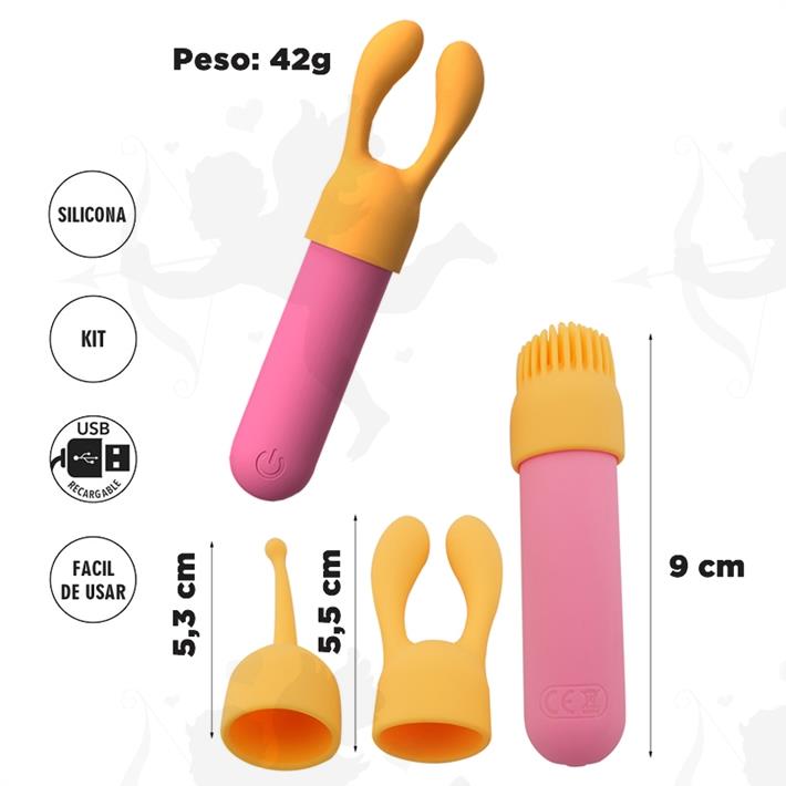  Bala vibradora con cabezales intercambiables 