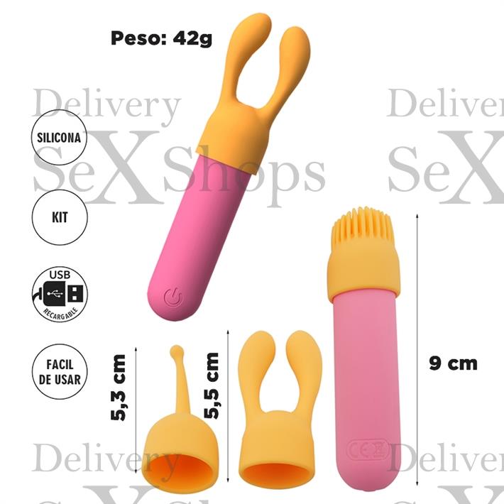  Bala vibradora con cabezales intercambiables 