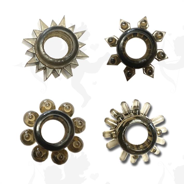 Kit de 4 anillos peneanos de silicona