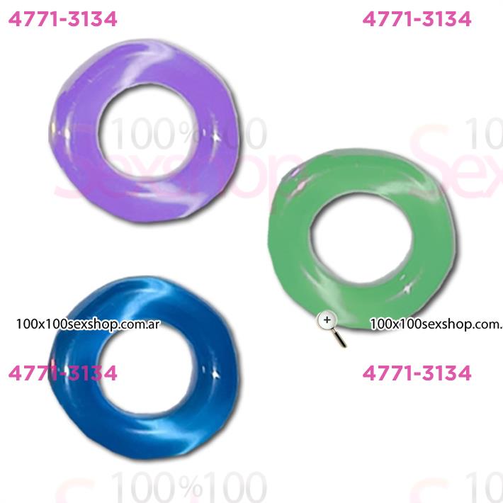 Kit de 3 anillos para retrasar la eyaculacion