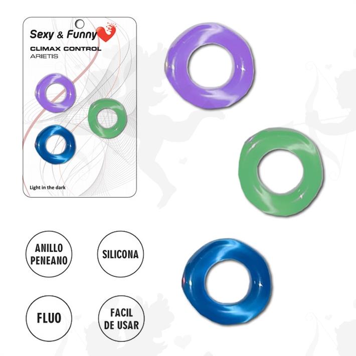 Kit de 3 anillos para retrasar la eyaculacion