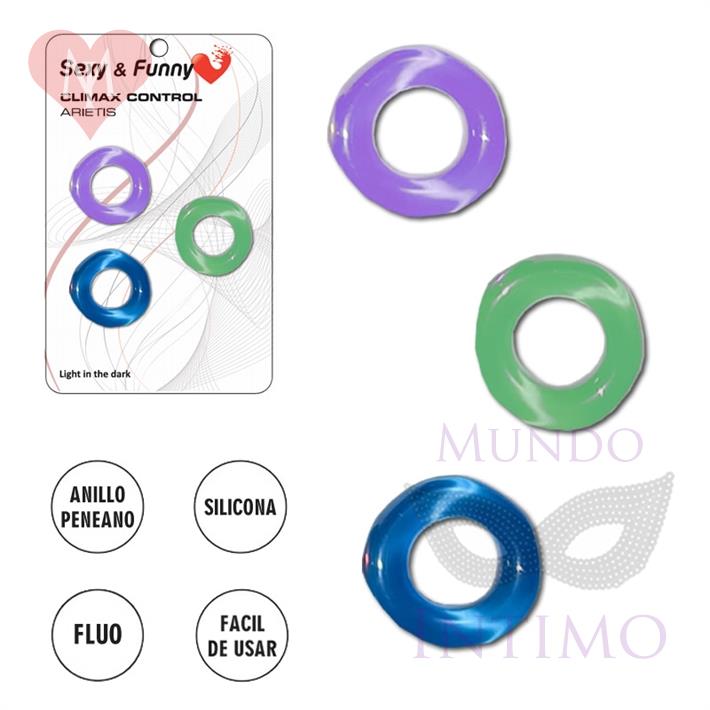 Kit de 3 anillos para retrasar la eyaculacion