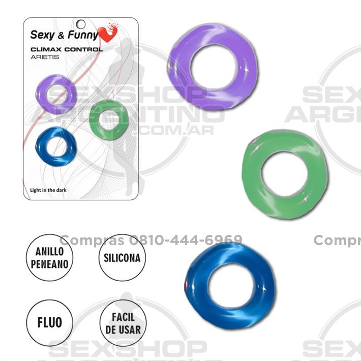 Kit de 3 anillos para retrasar la eyaculacion