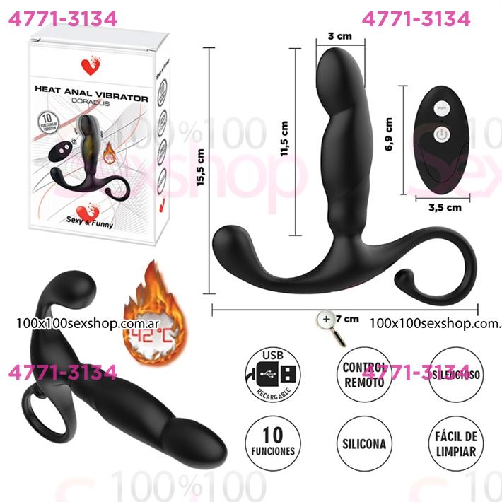 Cód: CA SS-SF-13093 - Estimulador prostatico con control remoto y fucion de calor - $ 104900