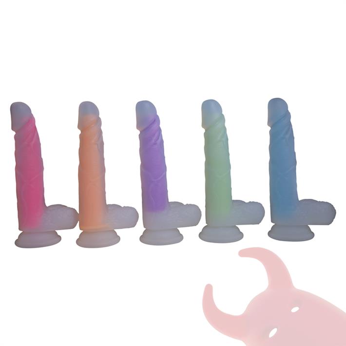 Dildo de Silicona Luminoso 19 cm – Brilla en la Oscuridad