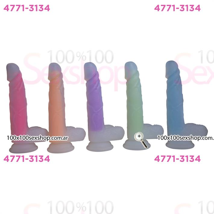 Dildo de Silicona Luminoso 19 cm – Brilla en la Oscuridad