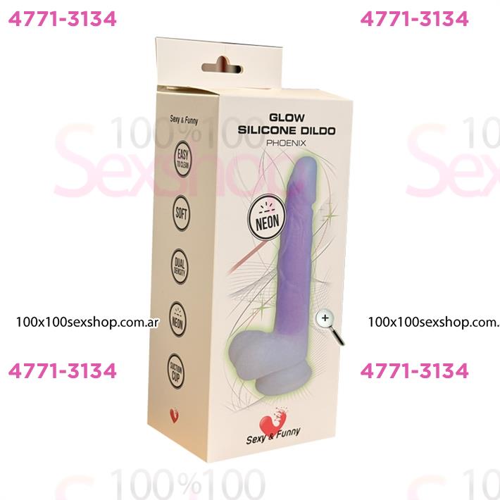 Dildo de Silicona Luminoso 19 cm – Brilla en la Oscuridad