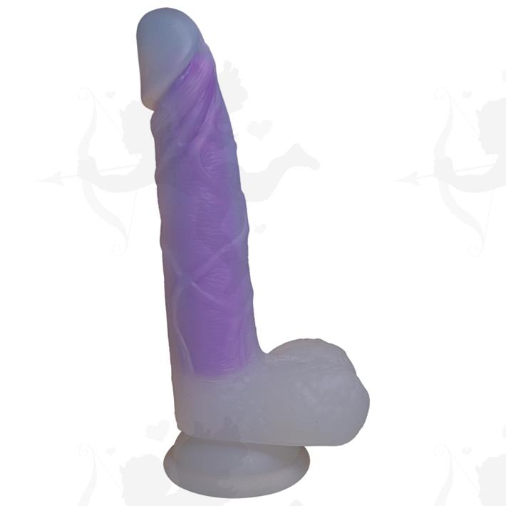 Dildo de Silicona Luminoso 19 cm – Brilla en la Oscuridad