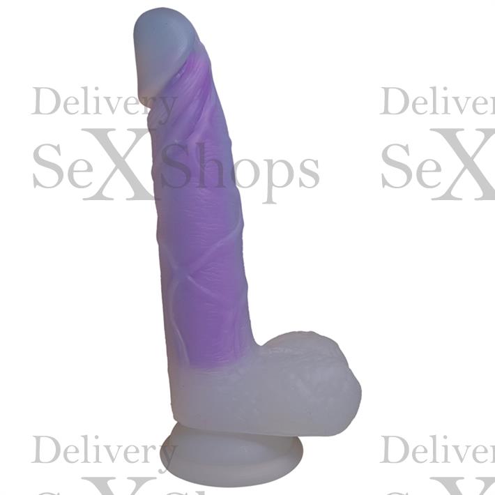 Dildo de Silicona Luminoso 19 cm – Brilla en la Oscuridad