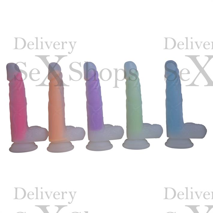 Dildo de Silicona Luminoso 19 cm – Brilla en la Oscuridad