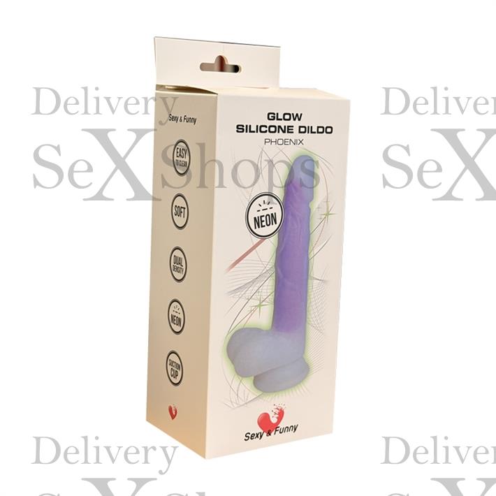 Dildo de Silicona Luminoso 19 cm – Brilla en la Oscuridad
