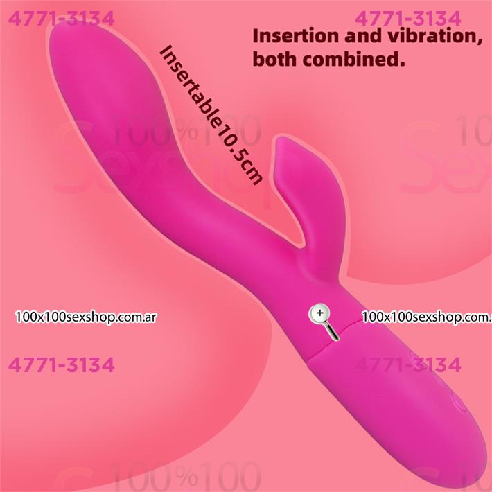 Chamaeleon : Vibrador con estimulador de clitoris y 10 modos de vibracion y 5 velocidades