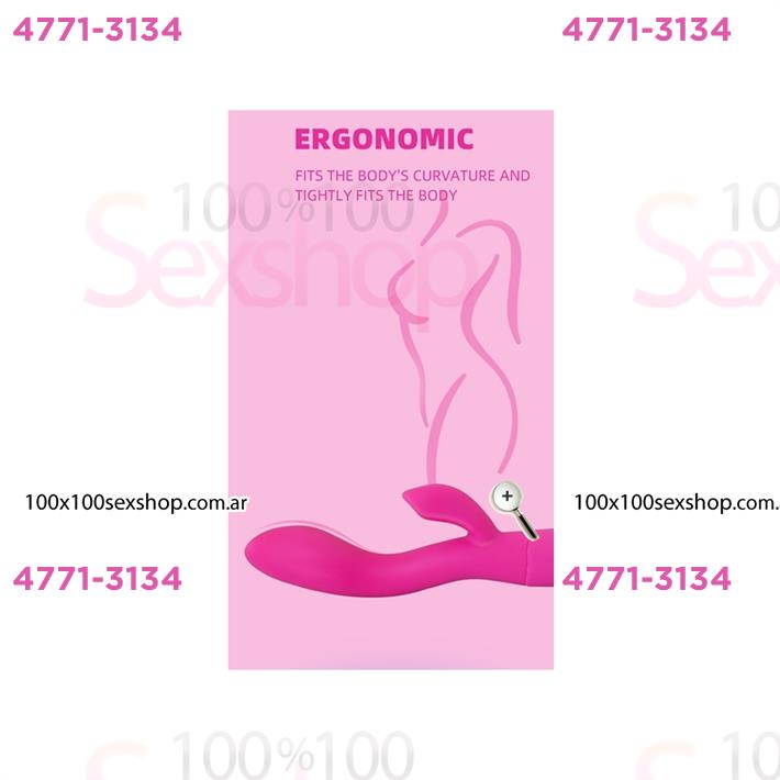 Chamaeleon : Vibrador con estimulador de clitoris y 10 modos de vibracion y 5 velocidades