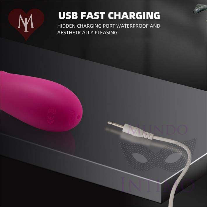 Chamaeleon : Vibrador con estimulador de clitoris y 10 modos de vibracion y 5 velocidades