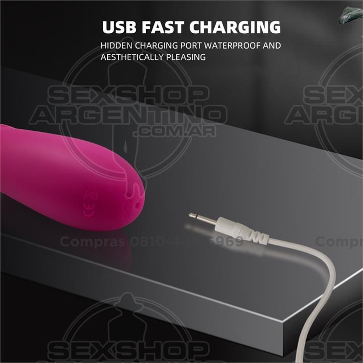 Chamaeleon : Vibrador con estimulador de clitoris y 10 modos de vibracion y 5 velocidades