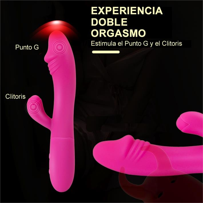 Pegasus : Vibrador de punto G con estimulador y 10 funciones de vibracion y 5 velocidades