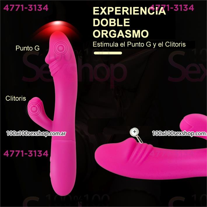 Pegasus : Vibrador de punto G con estimulador y 10 funciones de vibracion y 5 velocidades