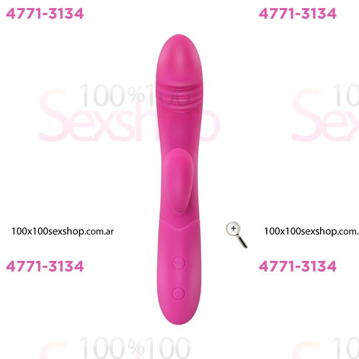 Pegasus : Vibrador de punto G con estimulador y 10 funciones de vibracion y 5 velocidades