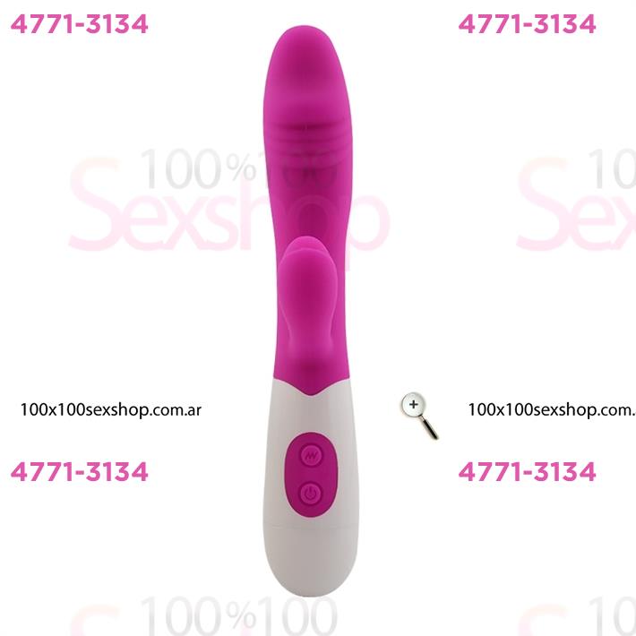 Capricornus : Vibrador con estimulador de clitoris con 10 funciones de vibracion