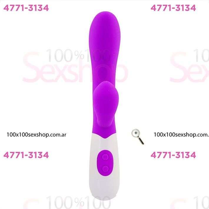 Leo : Vibrador de punto G con estimulador de clitoris con 10 funciones de vibracion