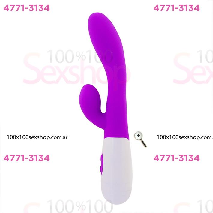 Leo : Vibrador de punto G con estimulador de clitoris con 10 funciones de vibracion