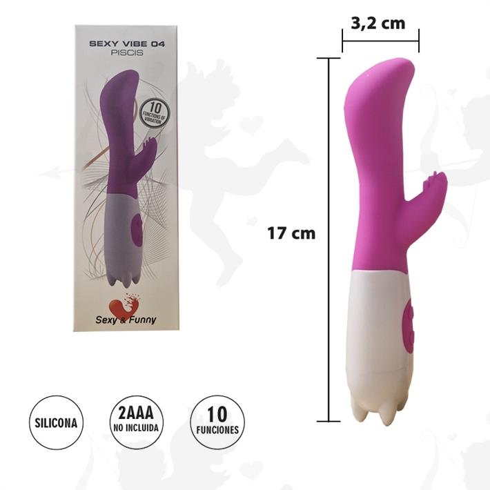 Cód: SS-SF-50094 - Piscis : Vibrador y estimulador de clitoris con 10 modos de vibracion - $ 41700