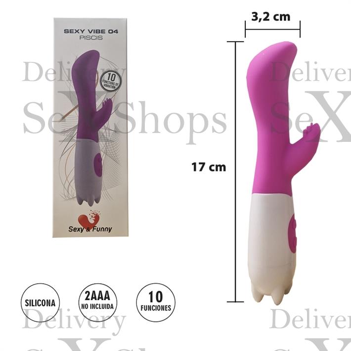  Piscis : Vibrador y estimulador de clitoris con 10 modos de vibracion 