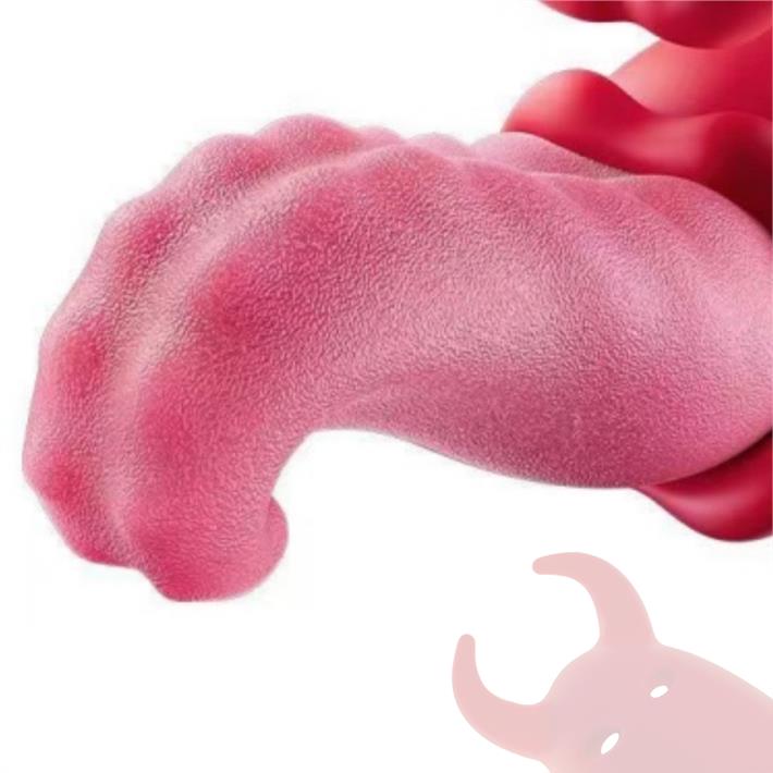 Vibrador doble con forma de lengua