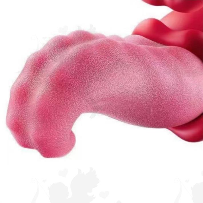 Vibrador doble con forma de lengua