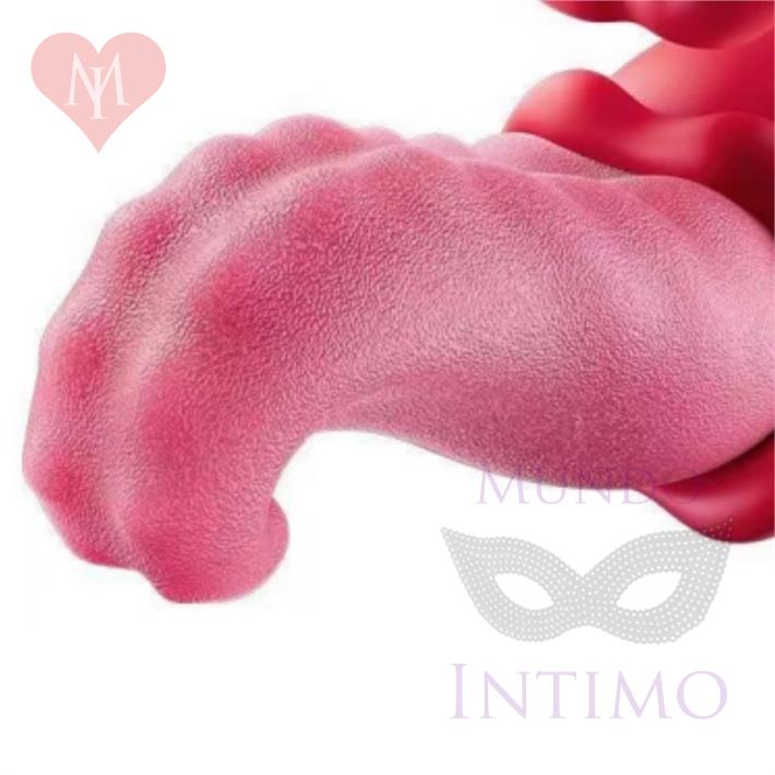 Vibrador doble con forma de lengua