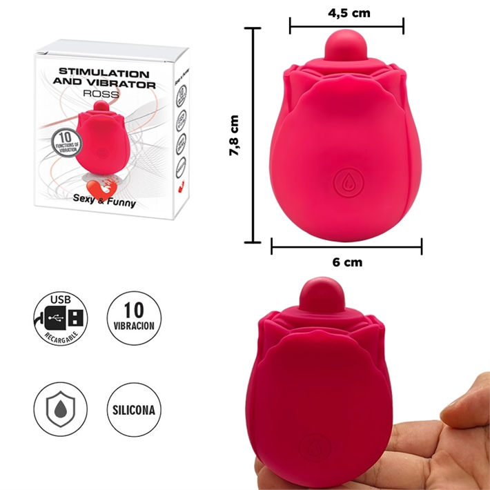 Roos : Estimulador con forma de rosa para el clitorisEAN: 9520071418222