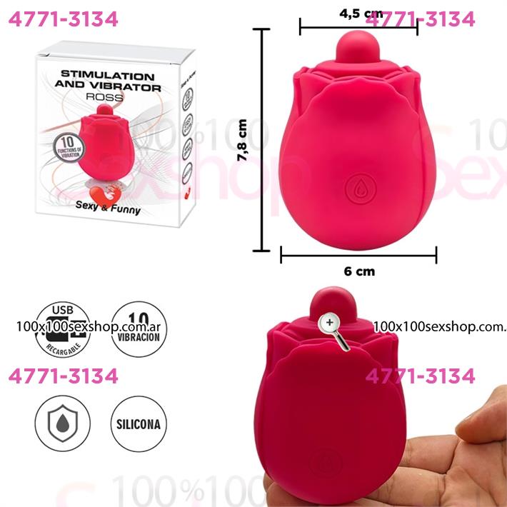 Cód: CA SS-SF-55092 - Estimulador con forma de rosa para el clitoris - $ 47000