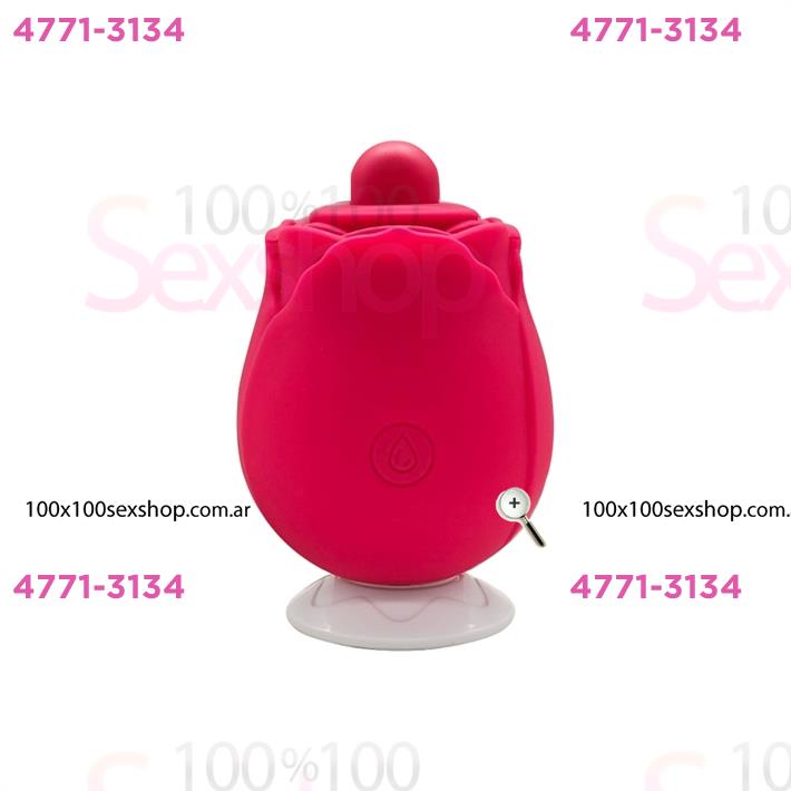 Estimulador con forma de rosa para el clitoris