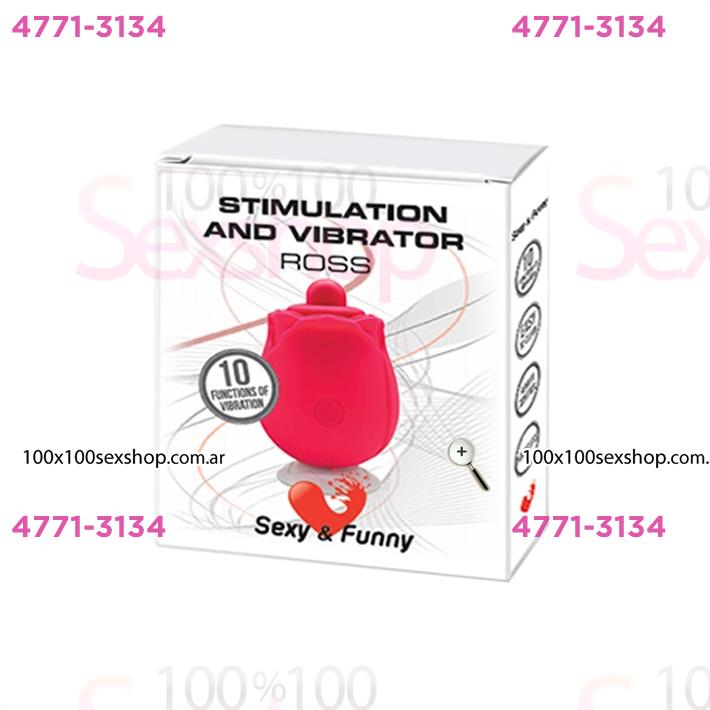 Estimulador con forma de rosa para el clitoris