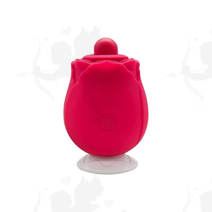 Estimulador con forma de rosa para el clitoris