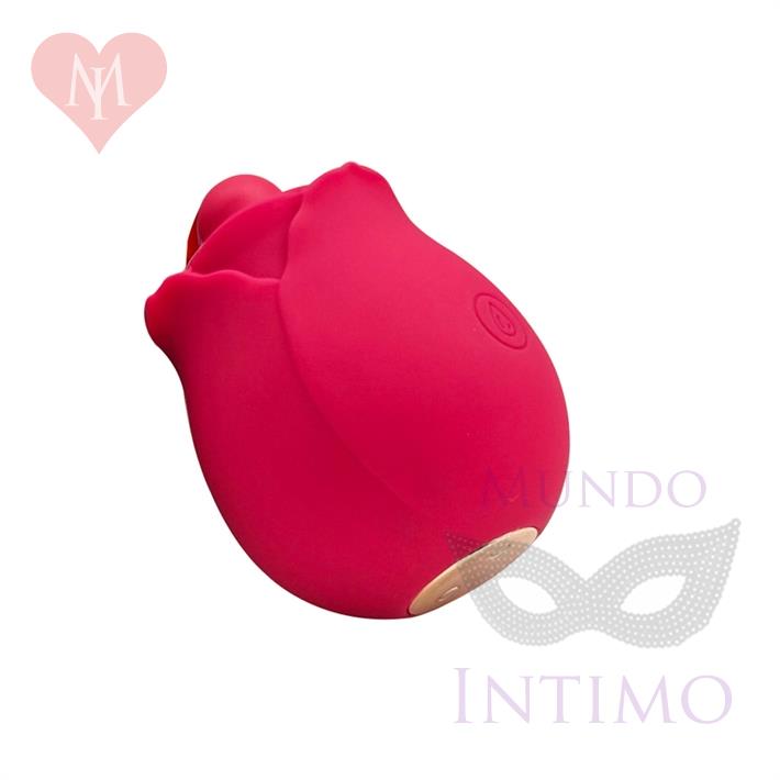 Estimulador con forma de rosa para el clitoris