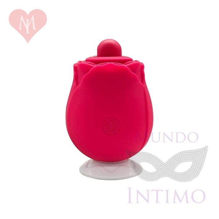 Estimulador con forma de rosa para el clitoris