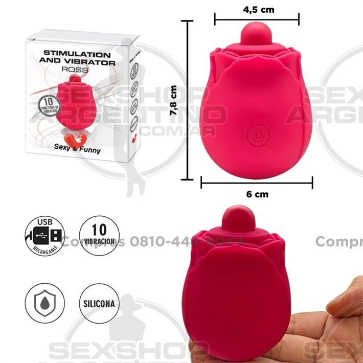 Estimulador con forma de rosa para el clitoris - SS-SF-55092 Estimulador con forma de rosa para el clitoris